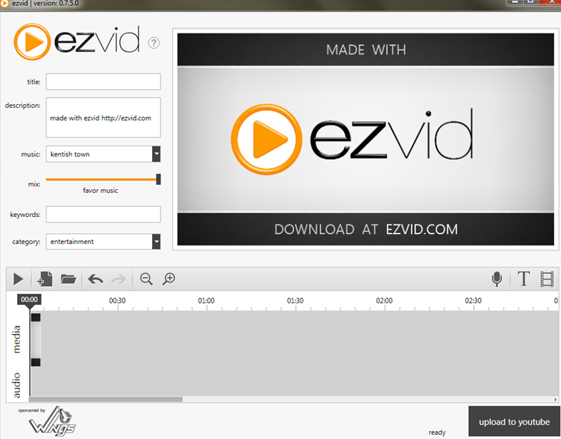 ezvid-interface