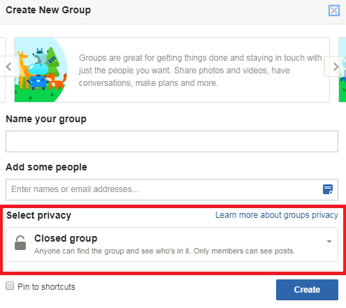 facebook groups setting