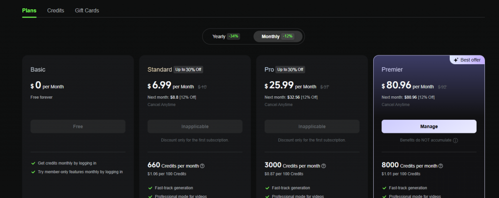 ai-video-generator-plans-kling